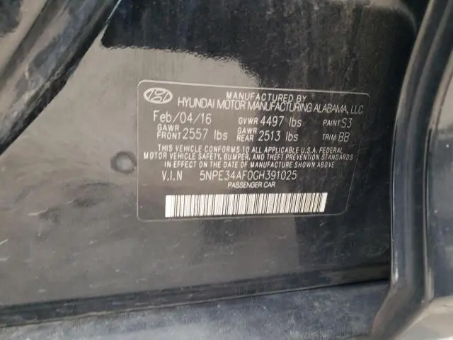 2016 HYUNDAI SONATA SPORT  