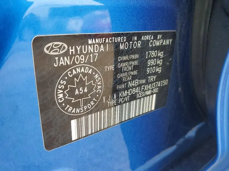 2017 HYUNDAI ELANTRA SE  