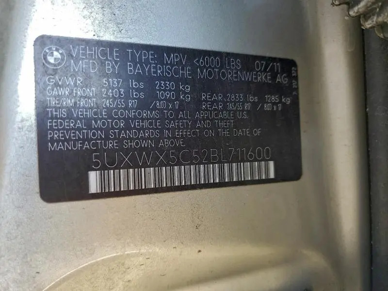 2011 BMW X3 XDRIVE28I  