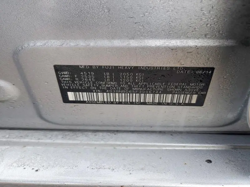 2015 SUBARU LEGACY 2.5I PREMIUM  