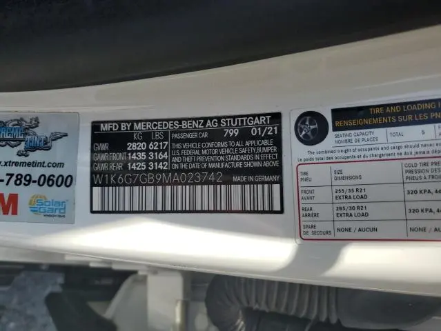 2021 MERCEDES-BENZ S 580 4MATIC  