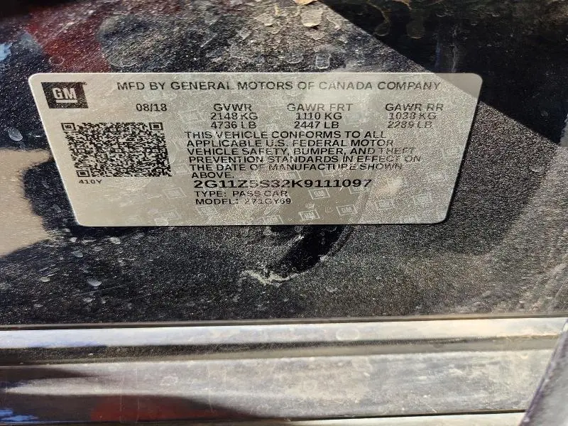 2019 CHEVROLET IMPALA LT  