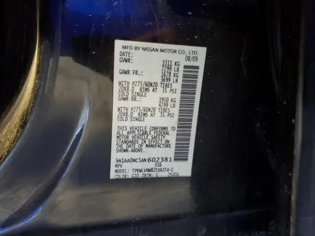 2010 NISSAN ARMADA SE