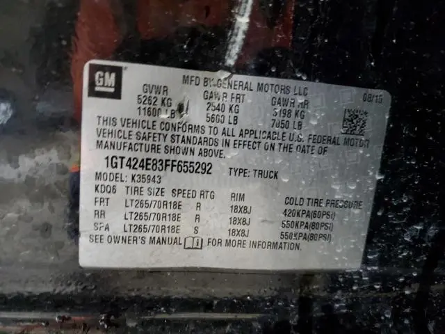 2015 GMC SIERRA K3500 DENALI  