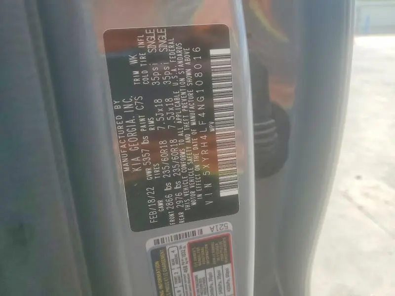 2022 KIA SORENTO EX  