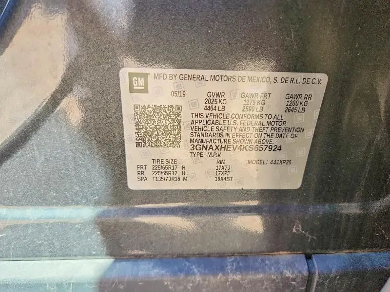 2019 CHEVROLET EQUINOX LS  