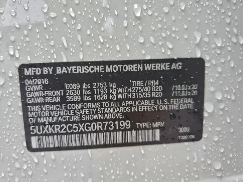 2016 BMW X5 SDRIVE35I  