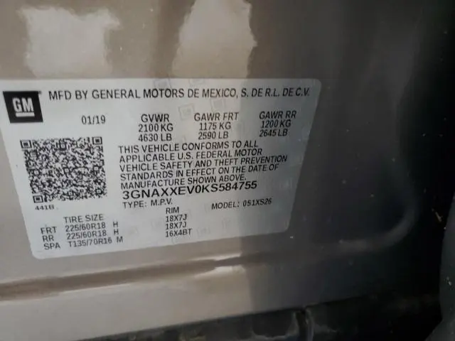 2019 CHEVROLET EQUINOX PREMIER  