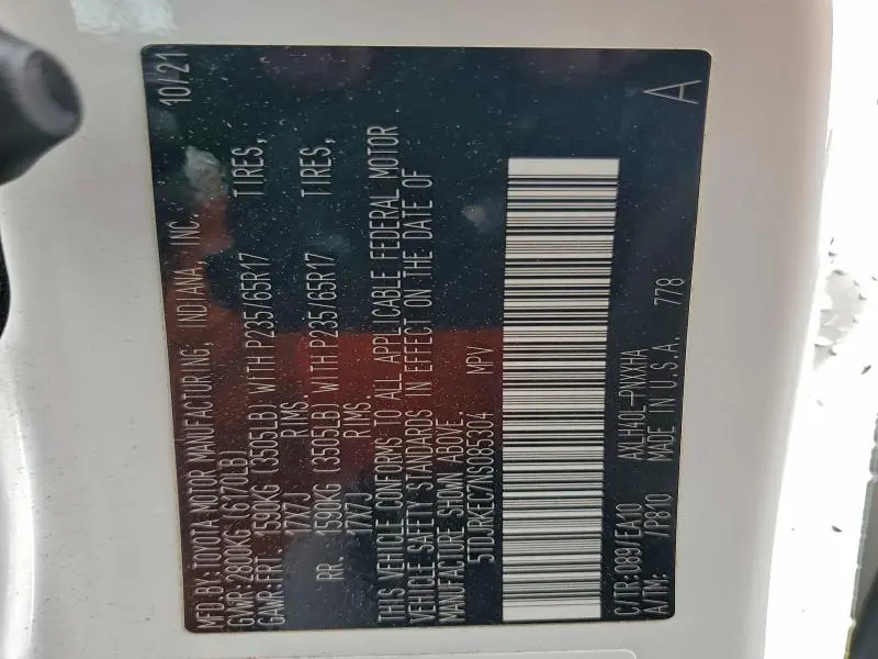 2022 TOYOTA SIENNA XLE  