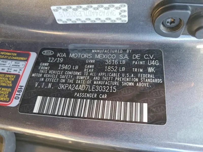 2020 KIA RIO S  