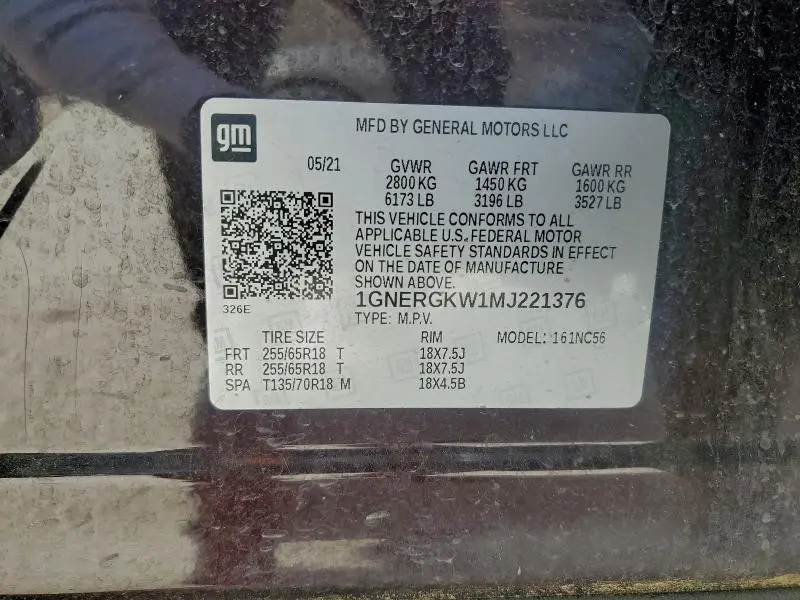 2021 CHEVROLET TRAVERSE LT  