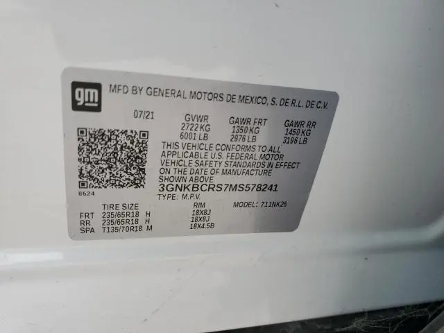 2021 CHEVROLET BLAZER 2LT  