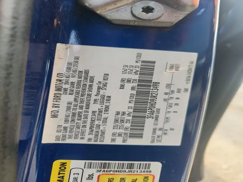 2018 FORD FUSION SE  