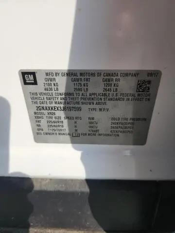 2018 CHEVROLET EQUINOX LT  