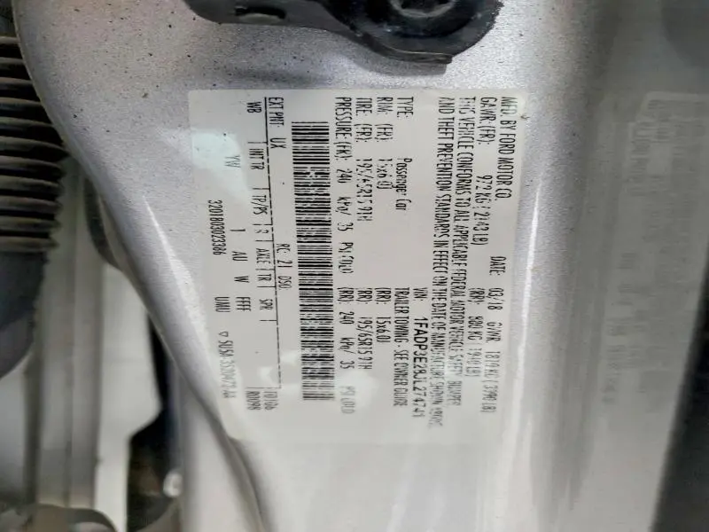 2018 FORD FOCUS S  