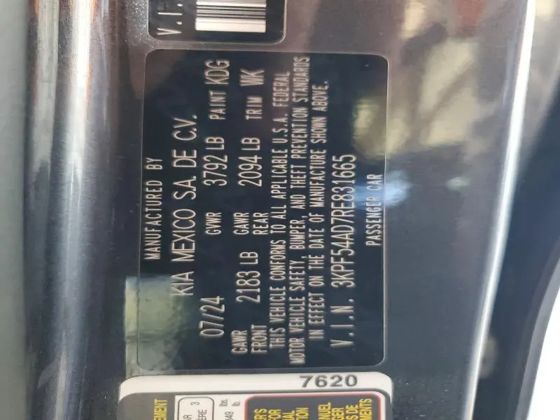 2024 KIA FORTE GT LINE  