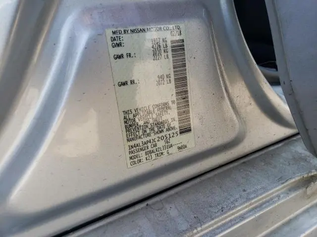 2018 NISSAN ALTIMA 2.5  