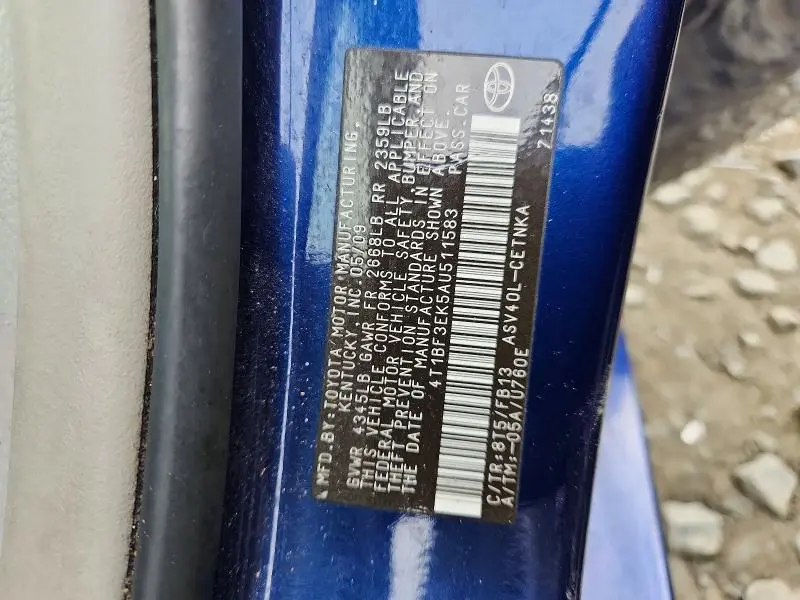 2010 TOYOTA CAMRY BASE  