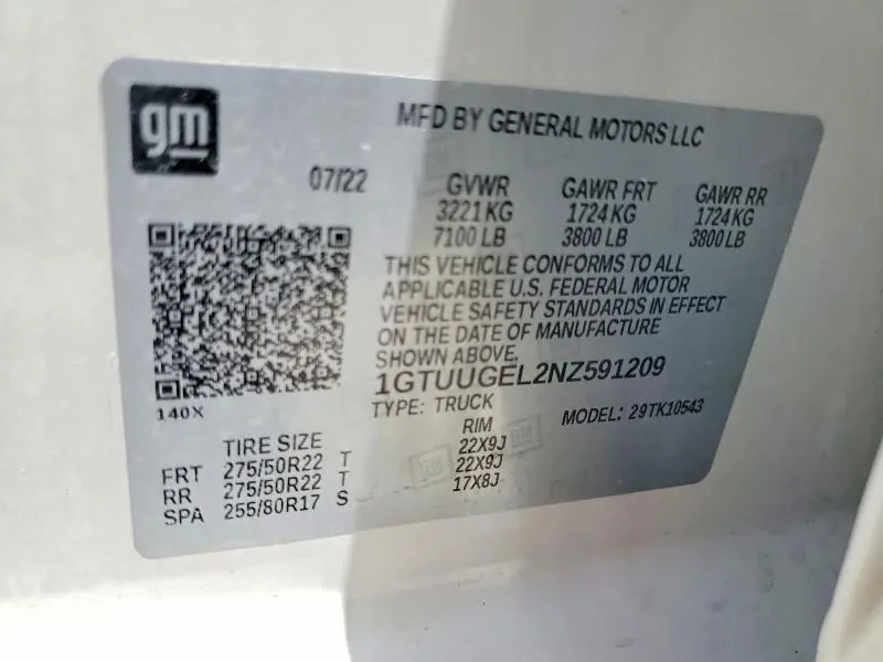 2022 GMC SIERRA K1500 DENALI  