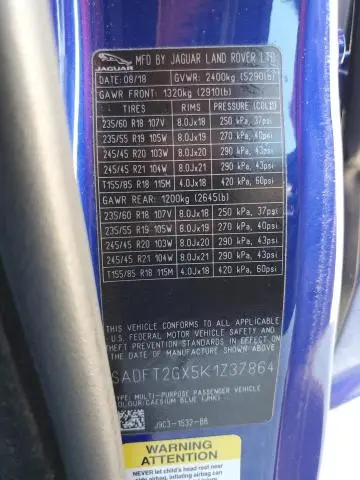 2019 JAGUAR E-PACE R-DYNAMIC S  