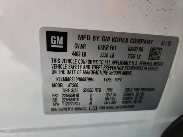 2022 BUICK ENCORE GX SELECT  