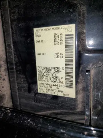 2011 NISSAN ALTIMA BASE  