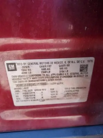 2017 CHEVROLET TRAX 1LT  