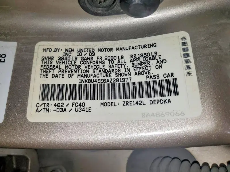 2010 TOYOTA COROLLA LE  
