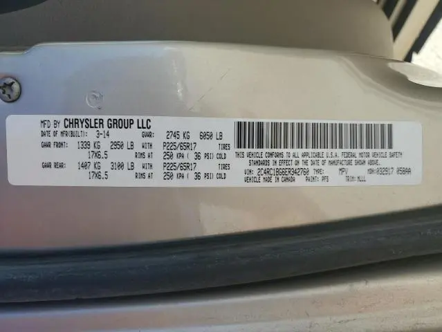 2014 CHRYSLER TOWN & COUNTRY TOURING  