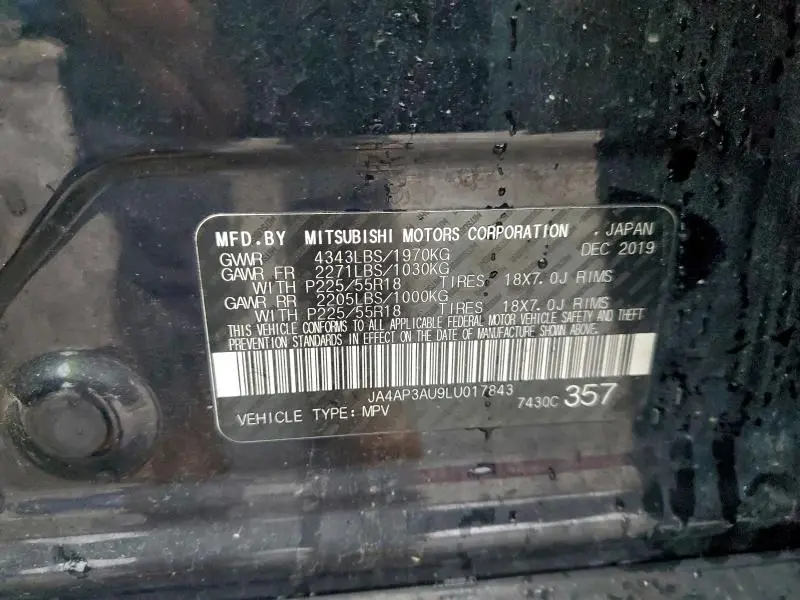 2020 MITSUBISHI OUTLANDER SPORT ES  