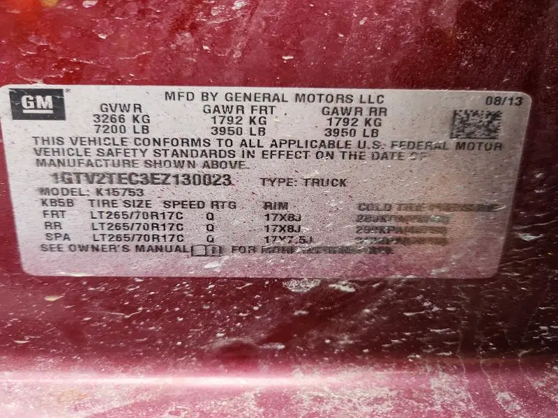 2014 GMC SIERRA K1500  