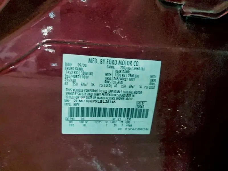 2020 LINCOLN NAUTILUS RESERVE  