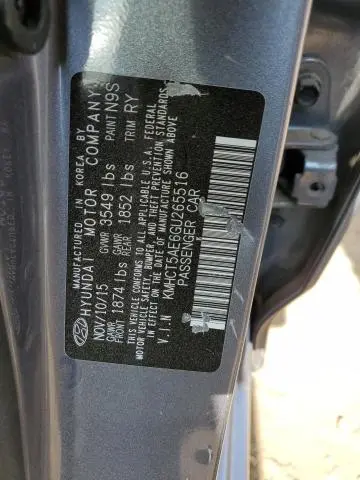 2016 HYUNDAI ACCENT SE  