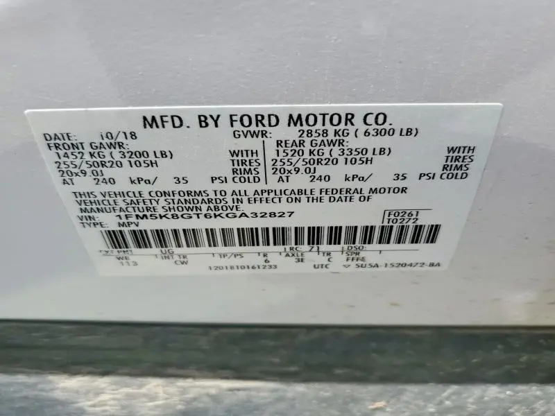2019 FORD EXPLORER SPORT  