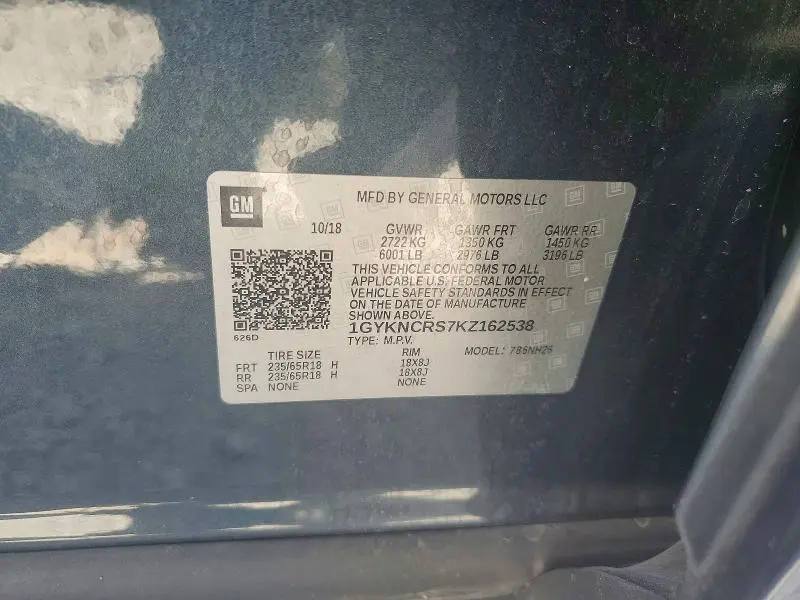 2019 CADILLAC XT5 LUXURY  