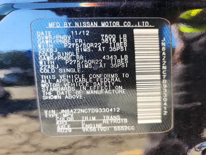 2013 INFINITI QX56 BASE  