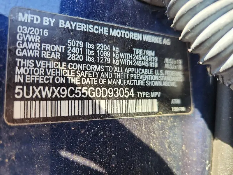 2016 BMW X3 XDRIVE28I  