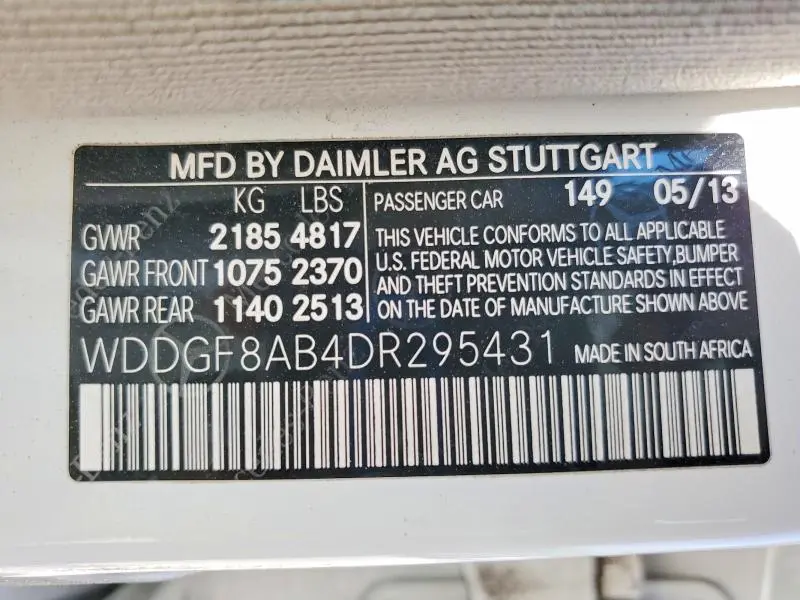 2013 MERCEDES-BENZ C 300 4MATIC  