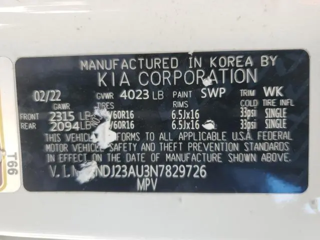 2022 KIA SOUL LX  