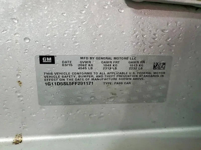 2015 CHEVROLET MALIBU 2LT  