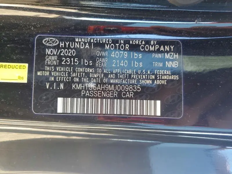 2021 HYUNDAI VELOSTER N BASE  