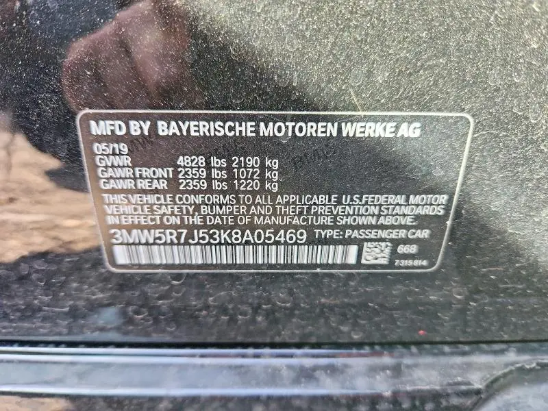 2019 BMW 330XI   