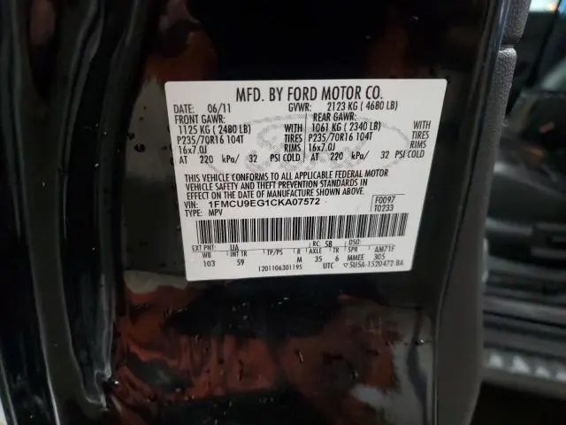 2012 FORD ESCAPE LIMITED  