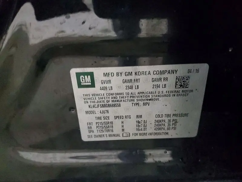 2016 BUICK ENCORE CONVENIENCE  