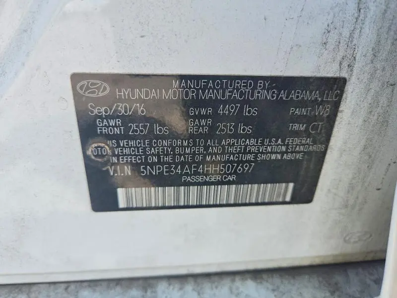 2017 HYUNDAI SONATA SPORT  