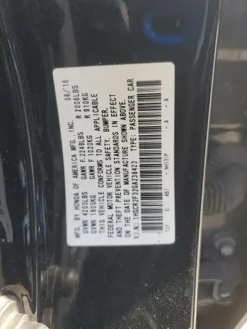 2016 HONDA ACCORD LX  