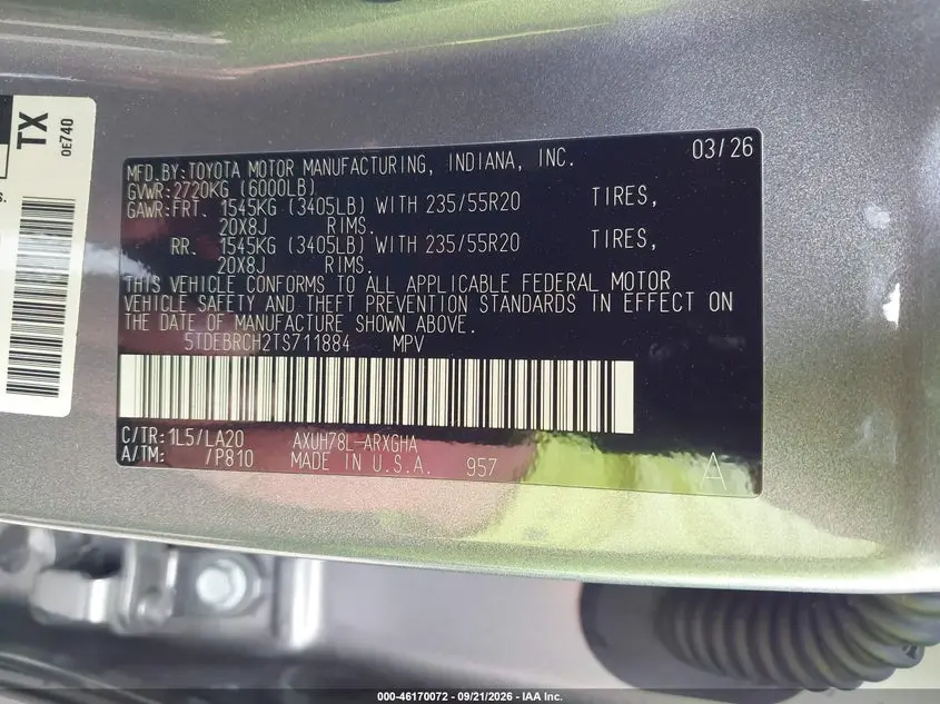 2026 TOYOTA HIGHLANDER HYBRID PLATINUM