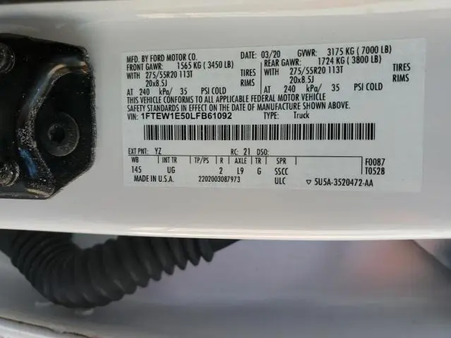 2020 FORD F150 SUPERCREW  