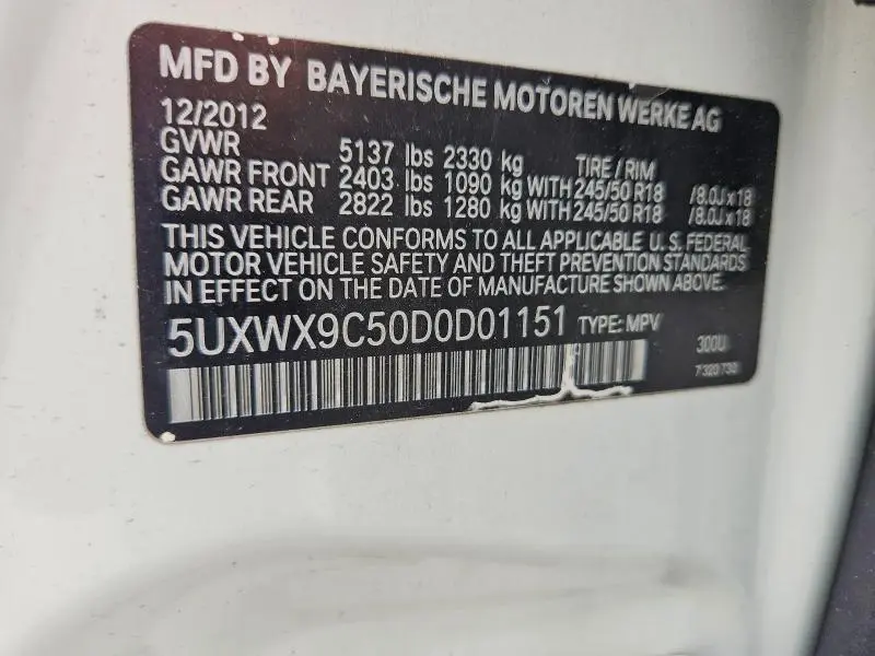 2013 BMW X3 XDRIVE28I  