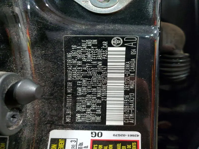 2016 TOYOTA COROLLA LE  